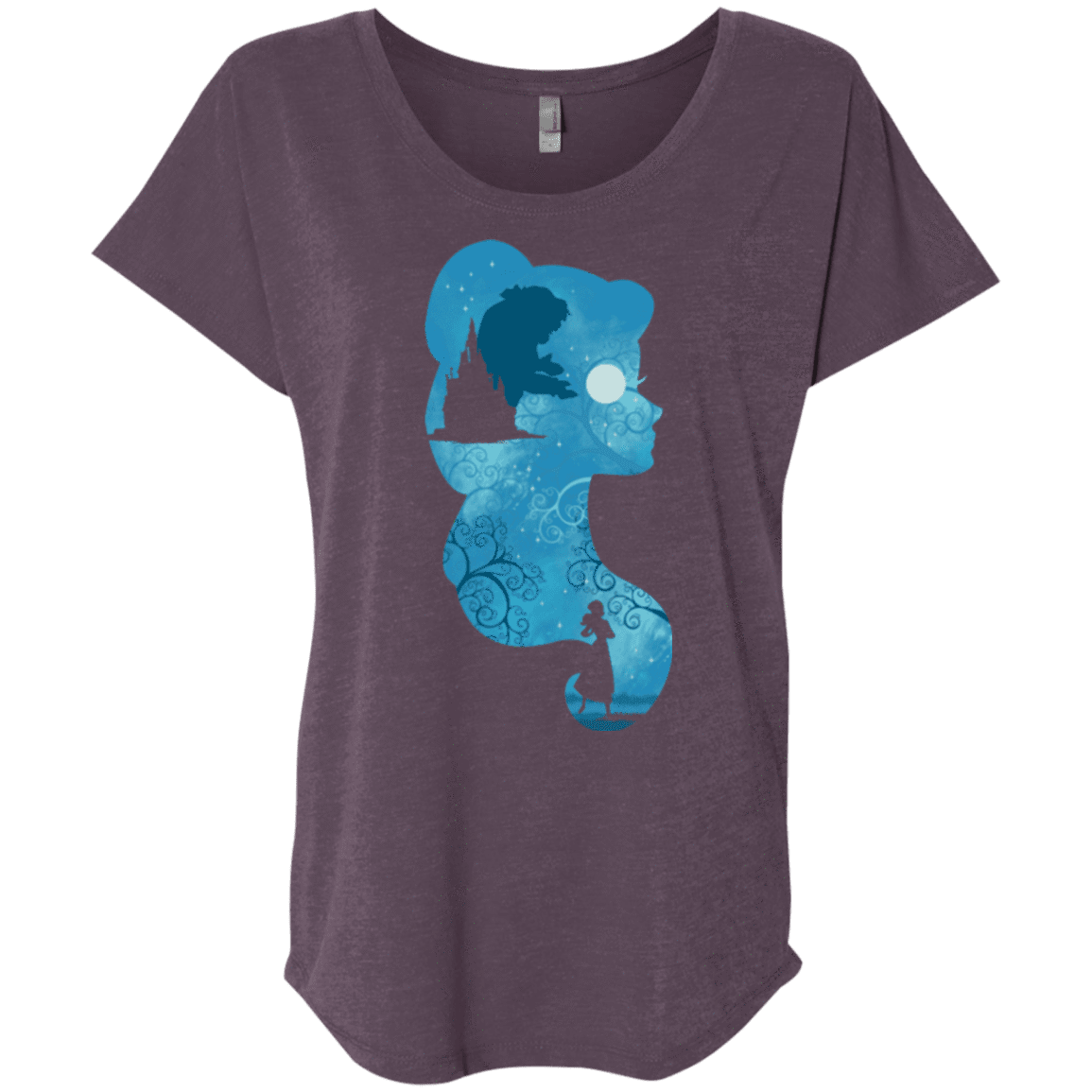 T-Shirts Vintage Purple / X-Small Beauty Portrait Triblend Dolman Sleeve