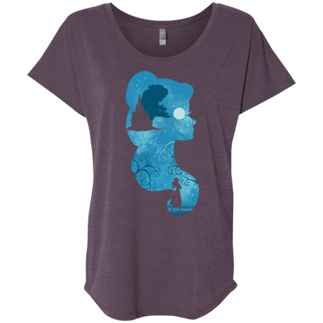 T-Shirts Vintage Purple / X-Small Beauty Portrait Triblend Dolman Sleeve