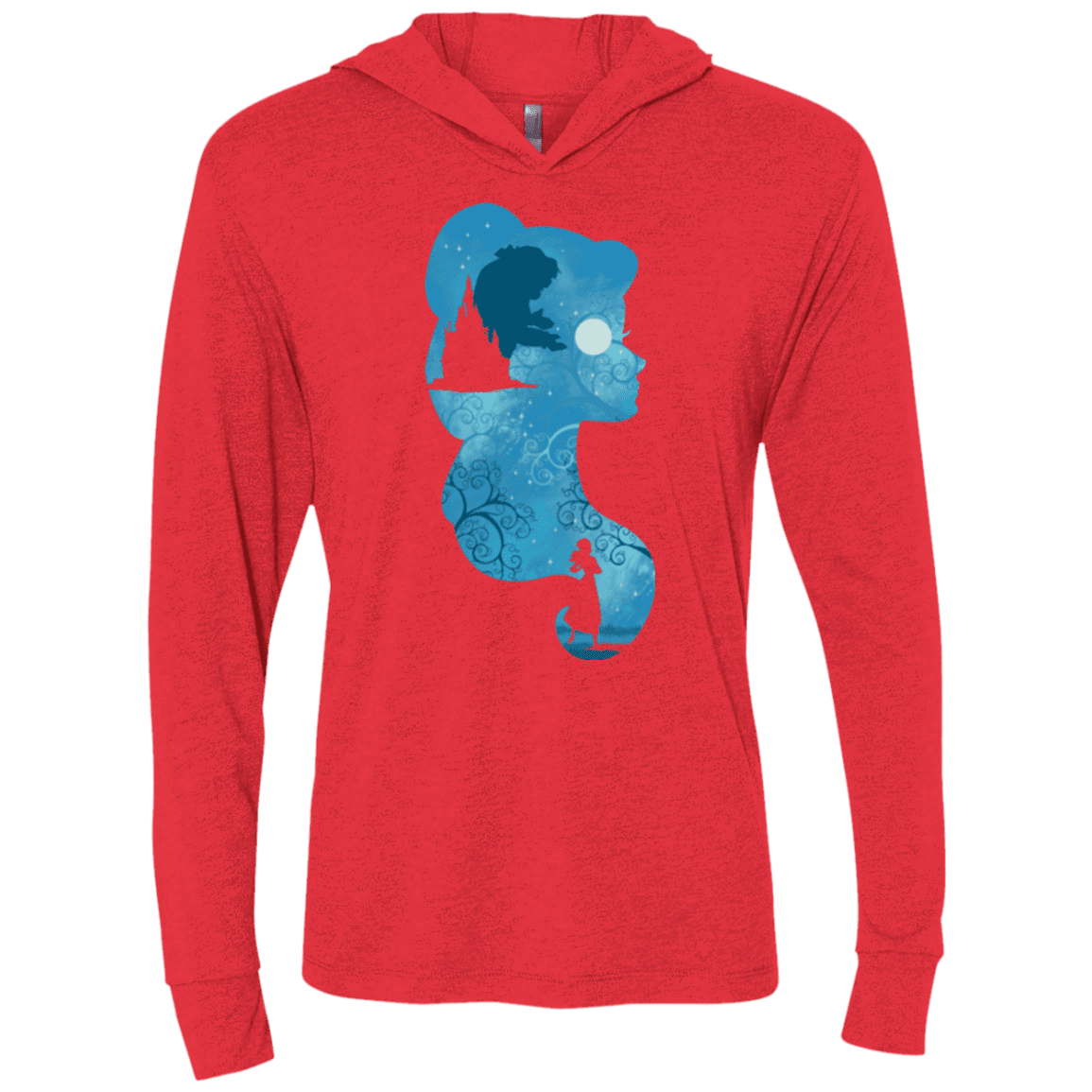 T-Shirts Vintage Red / X-Small Beauty Portrait Triblend Long Sleeve Hoodie Tee