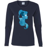 T-Shirts Navy / S Beauty Portrait Women's Long Sleeve T-Shirt