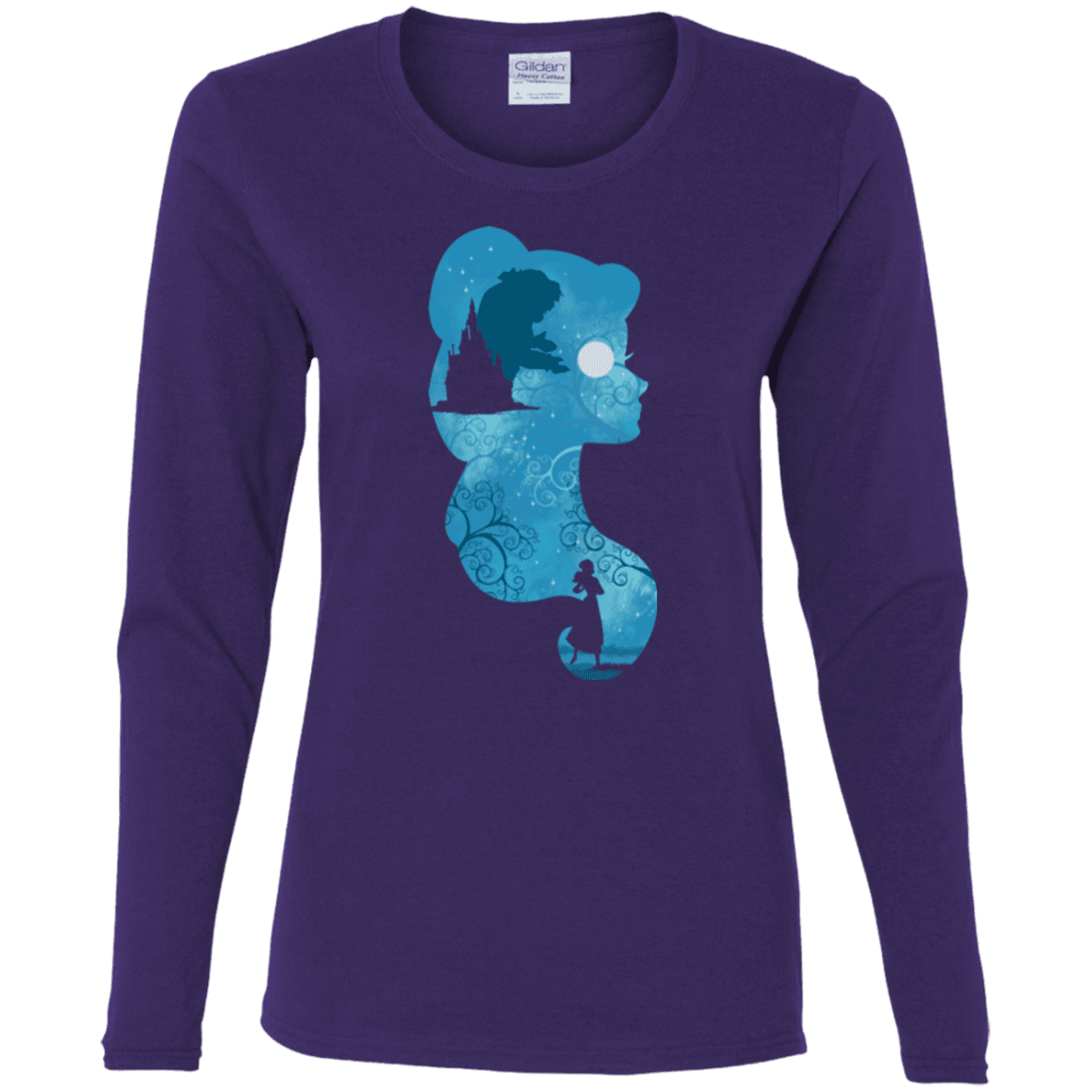 T-Shirts Purple / S Beauty Portrait Women's Long Sleeve T-Shirt