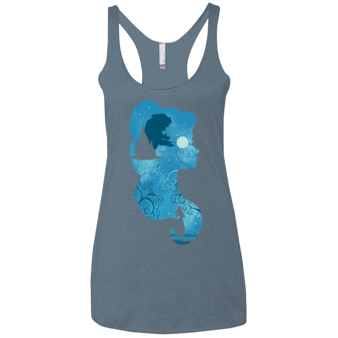 T-Shirts Indigo / X-Small Beauty Portrait Women's Triblend Racerback Tank