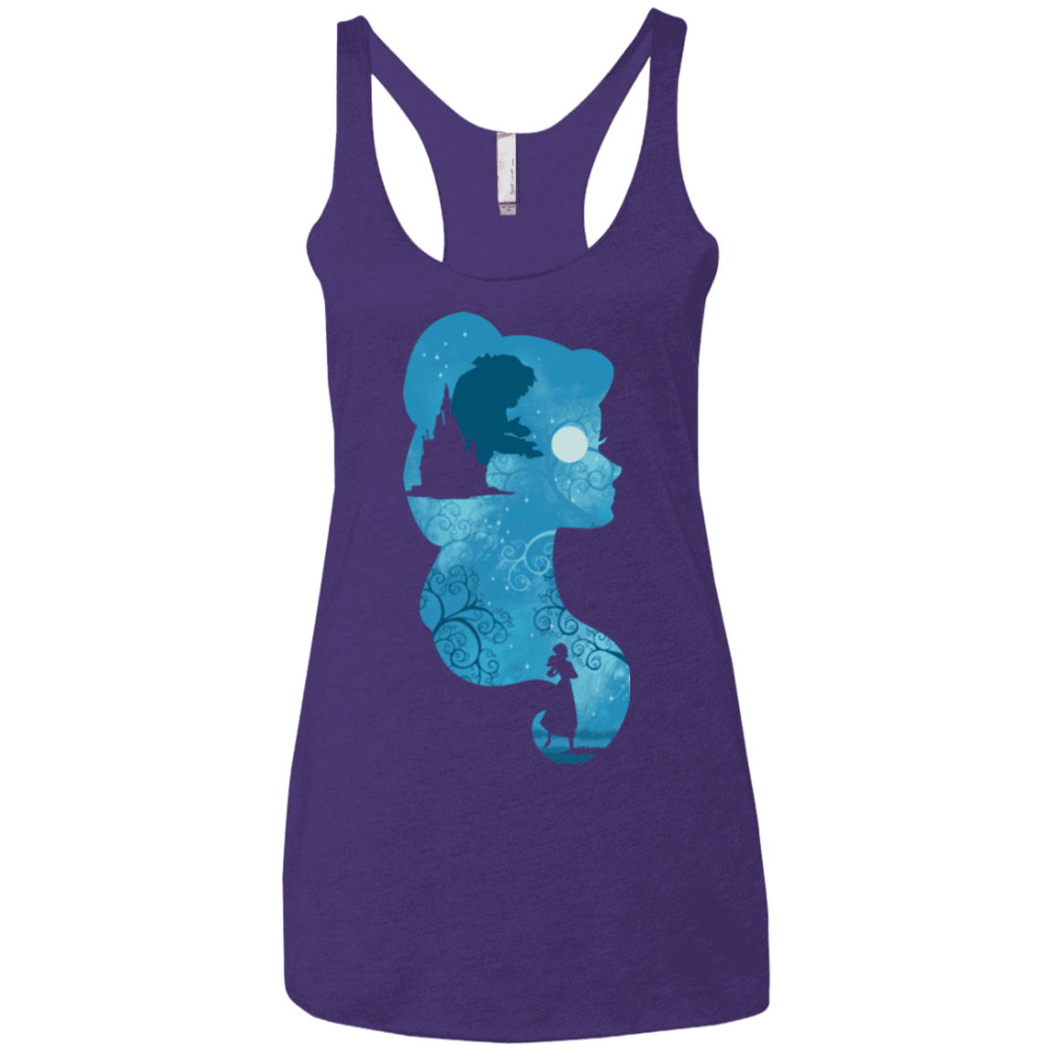 T-Shirts Purple Rush / X-Small Beauty Portrait Women's Triblend Racerback Tank