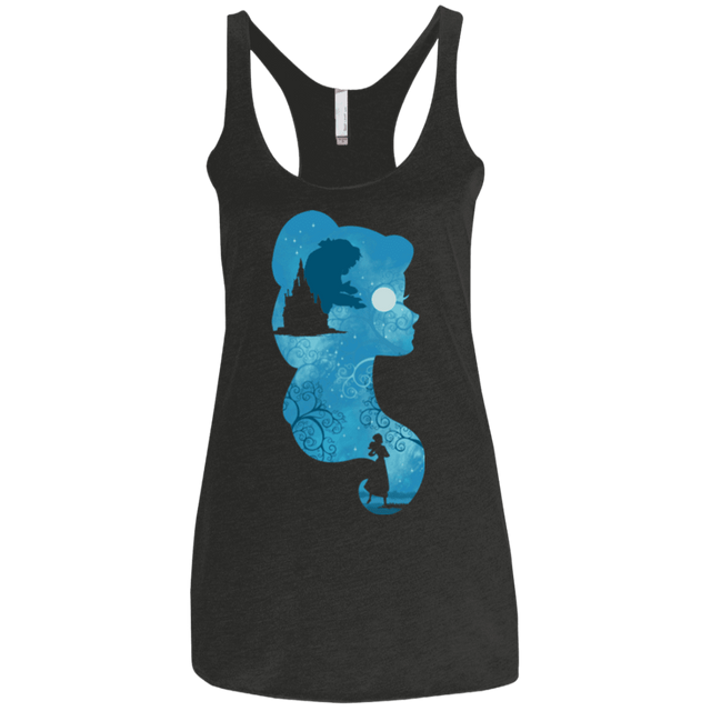 T-Shirts Vintage Black / X-Small Beauty Portrait Women's Triblend Racerback Tank