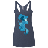 T-Shirts Vintage Navy / X-Small Beauty Portrait Women's Triblend Racerback Tank