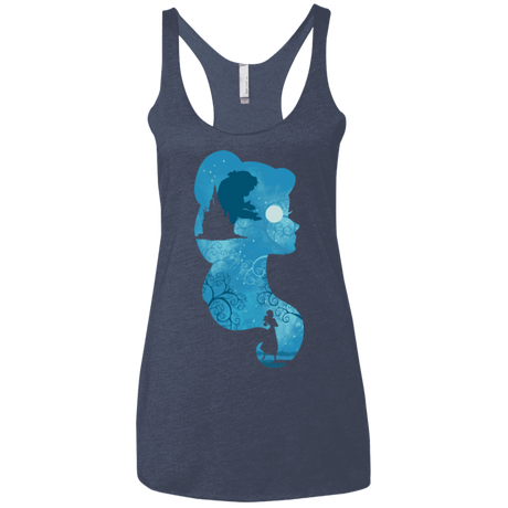T-Shirts Vintage Navy / X-Small Beauty Portrait Women's Triblend Racerback Tank