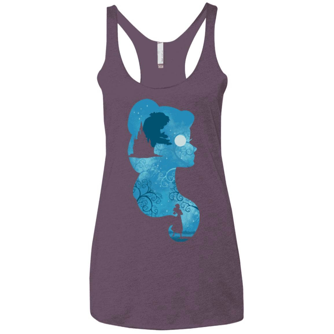T-Shirts Vintage Purple / X-Small Beauty Portrait Women's Triblend Racerback Tank