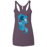 T-Shirts Vintage Purple / X-Small Beauty Portrait Women's Triblend Racerback Tank