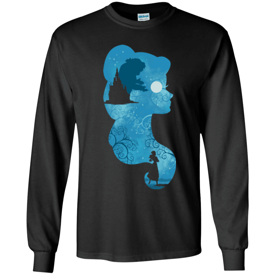 T-Shirts Black / YS Beauty Portrait Youth Long Sleeve T-Shirt