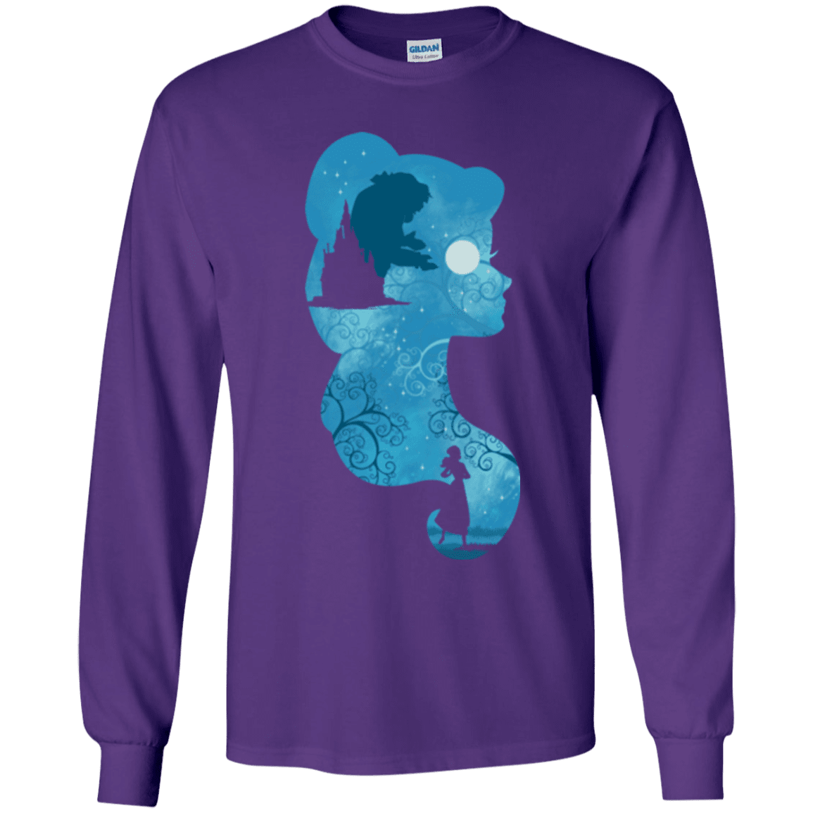 T-Shirts Purple / YS Beauty Portrait Youth Long Sleeve T-Shirt