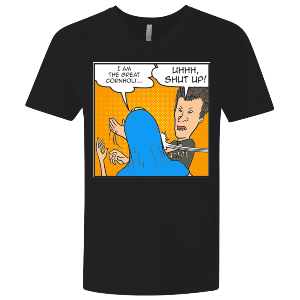 T-Shirts Black / X-Small Beavis Butthead Slap Men's Premium V-Neck
