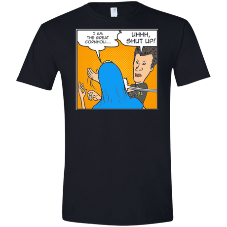 T-Shirts Black / X-Small Beavis Butthead Slap Men's Semi-Fitted Softstyle