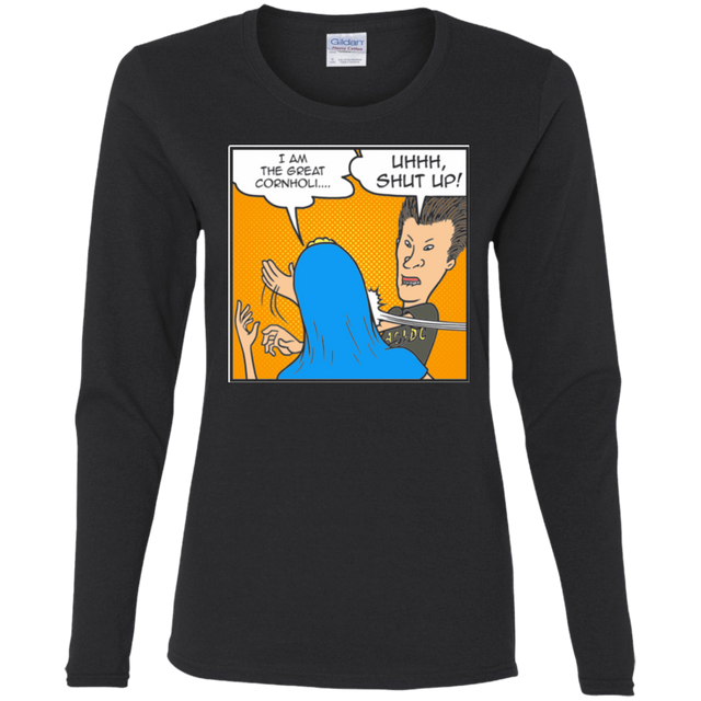T-Shirts Black / S Beavis Butthead Slap Women's Long Sleeve T-Shirt