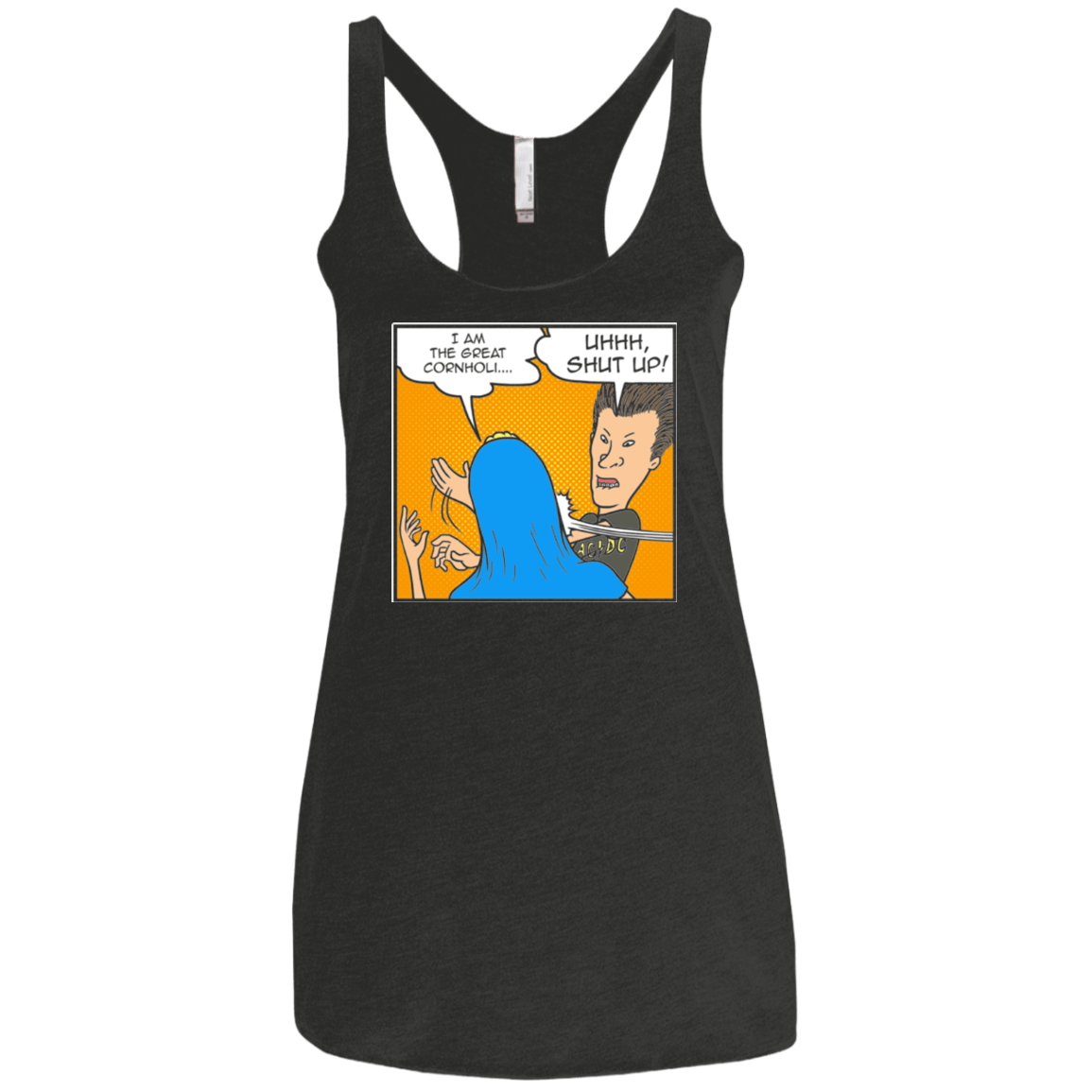 T-Shirts Vintage Black / X-Small Beavis Butthead Slap Women's Triblend Racerback Tank