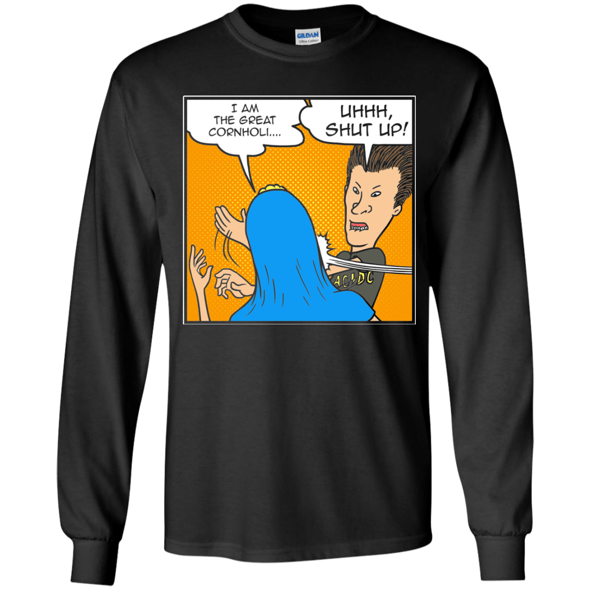 T-Shirts Black / YS Beavis Butthead Slap Youth Long Sleeve T-Shirt