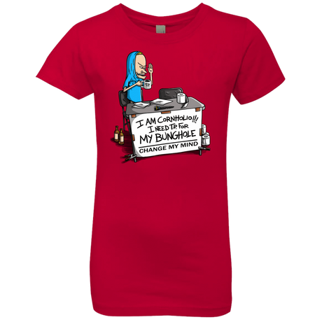 T-Shirts Red / YXS Beavis Change My Mind Girls Premium T-Shirt