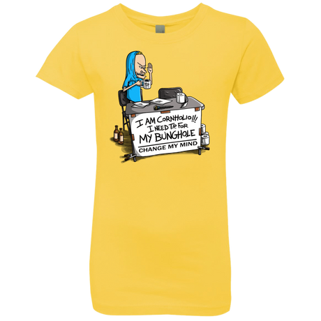 T-Shirts Vibrant Yellow / YXS Beavis Change My Mind Girls Premium T-Shirt