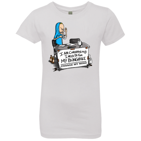 T-Shirts White / YXS Beavis Change My Mind Girls Premium T-Shirt