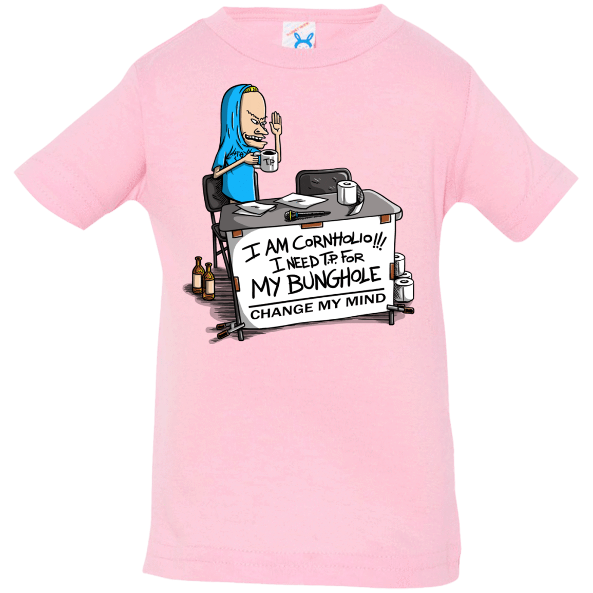 T-Shirts Pink / 6 Months Beavis Change My Mind Infant Premium T-Shirt