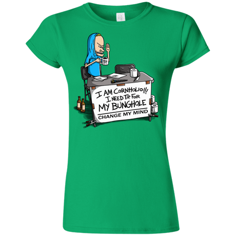 T-Shirts Irish Green / S Beavis Change My Mind Junior Slimmer-Fit T-Shirt