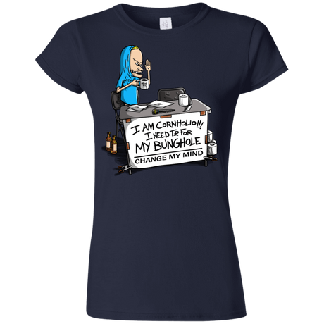 T-Shirts Navy / S Beavis Change My Mind Junior Slimmer-Fit T-Shirt