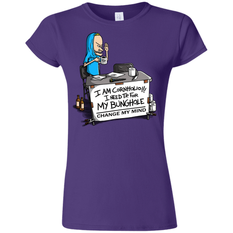 T-Shirts Purple / S Beavis Change My Mind Junior Slimmer-Fit T-Shirt