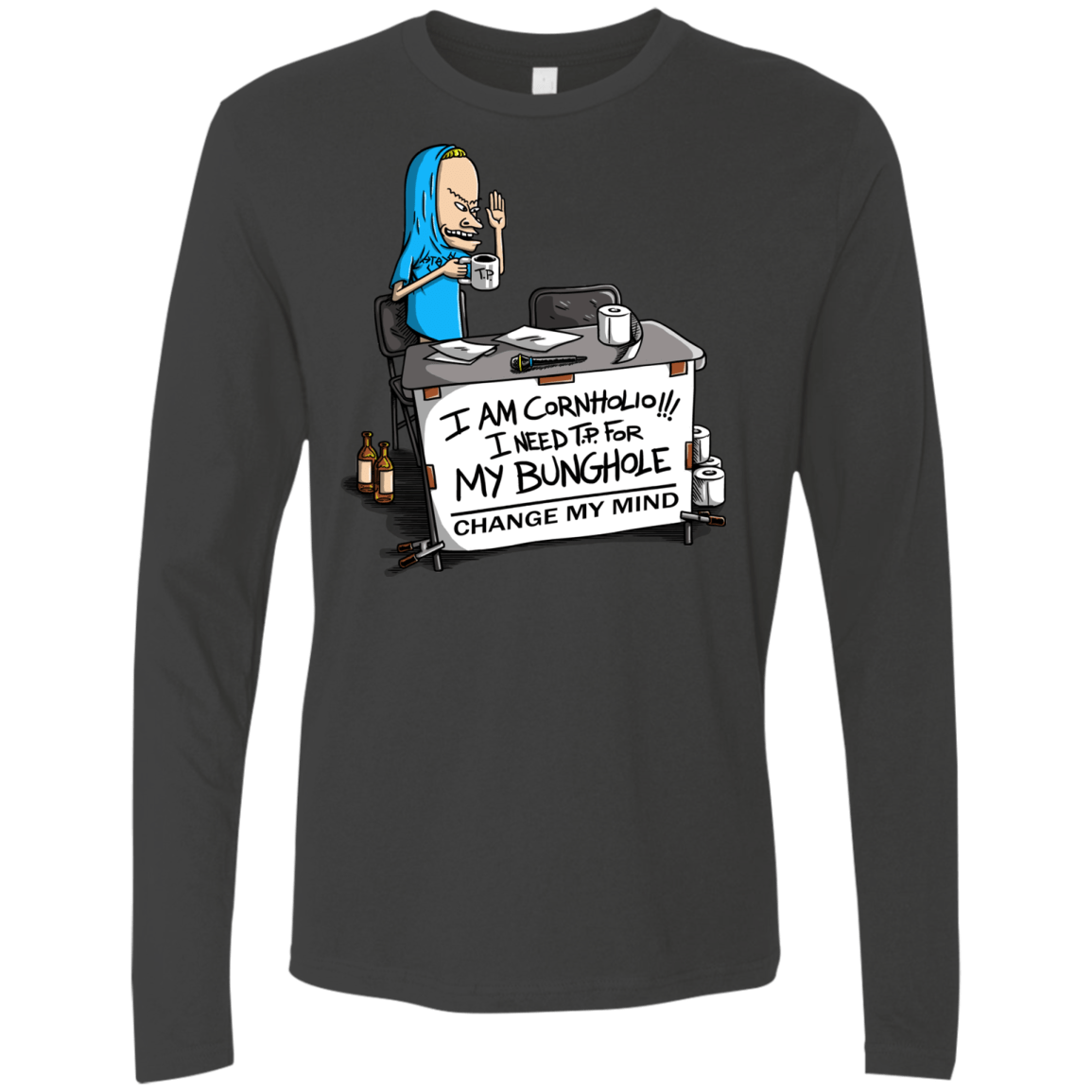 Beavis Change My Mind Men's Premium Long Sleeve