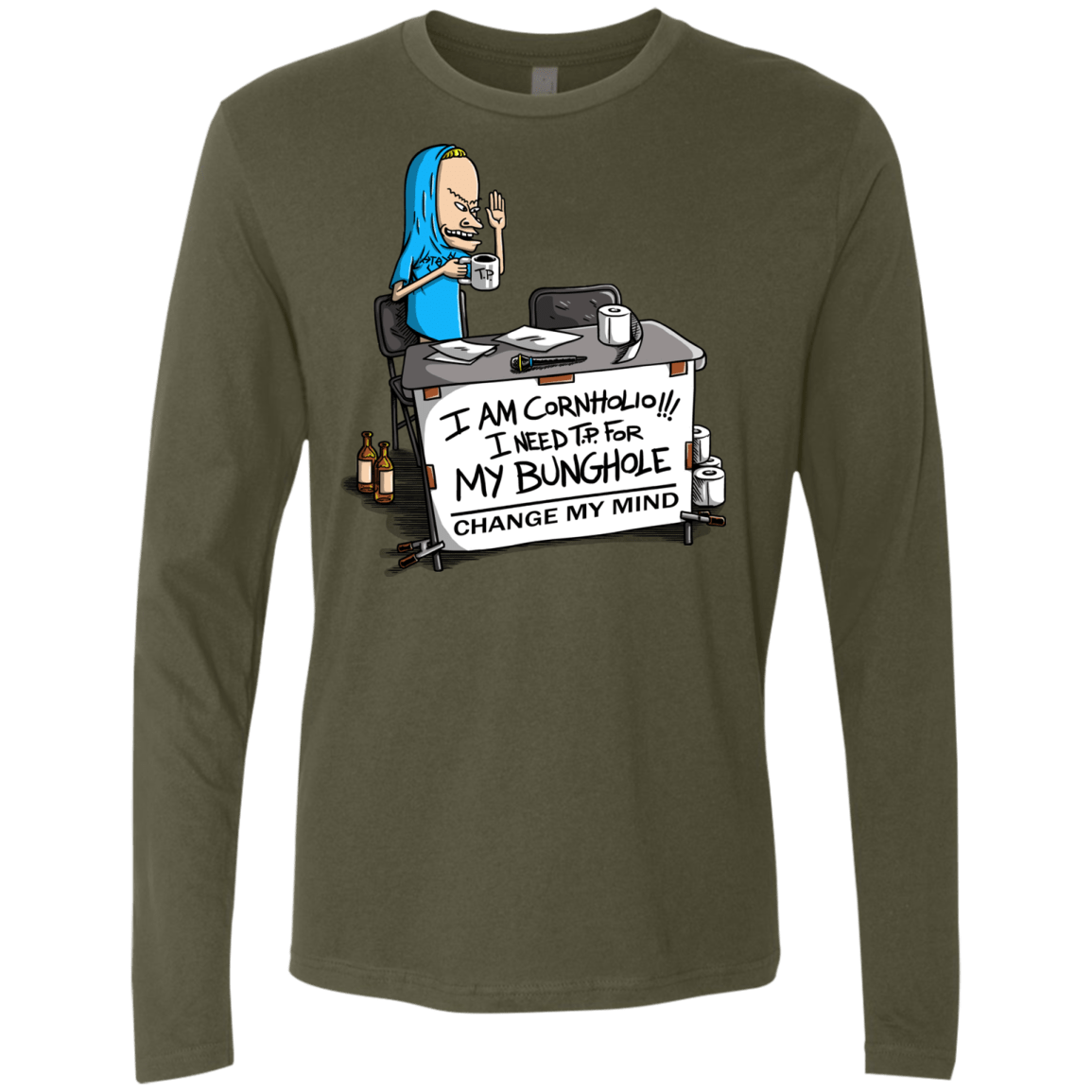 Beavis Change My Mind Men's Premium Long Sleeve