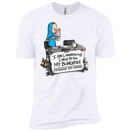 T-Shirts White / X-Small Beavis Change My Mind Men's Premium T-Shirt