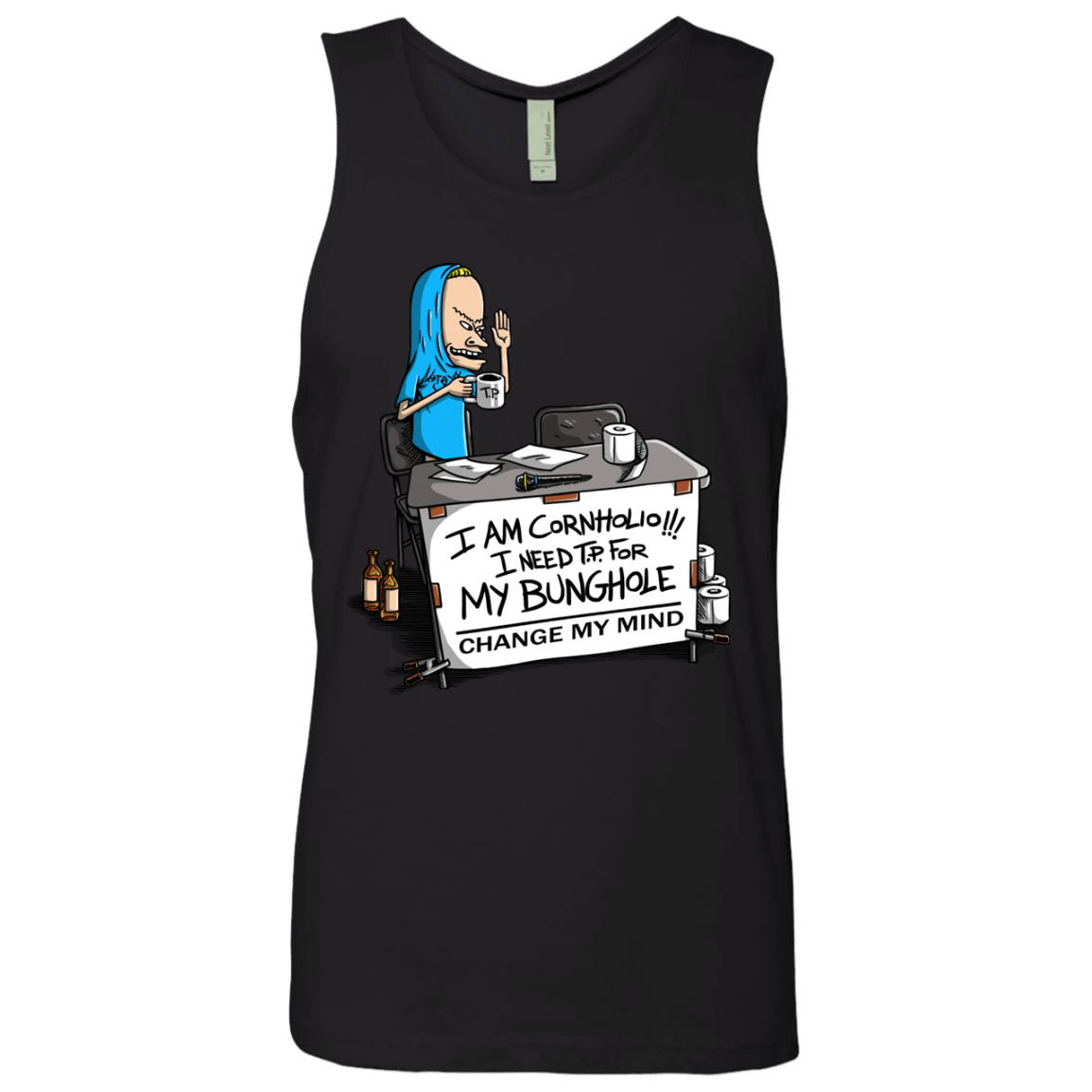 Beavis Change My Mind Men's Premium Tank Top