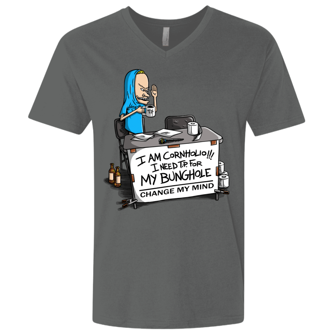 Beavis Change My Mind Men's Premium V-Neck