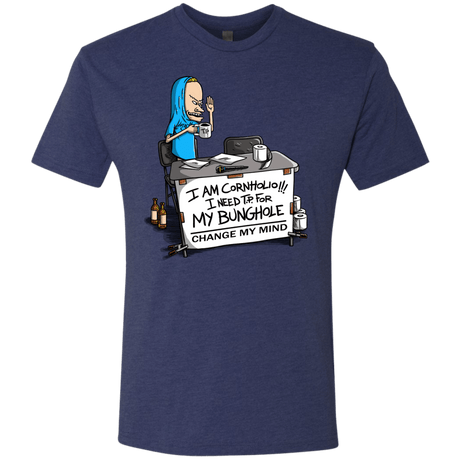 T-Shirts Vintage Navy / S Beavis Change My Mind Men's Triblend T-Shirt