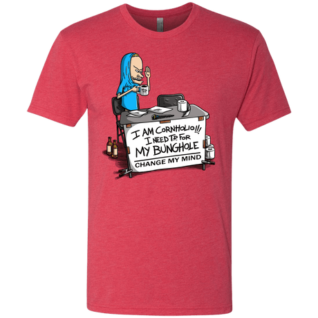 T-Shirts Vintage Red / S Beavis Change My Mind Men's Triblend T-Shirt