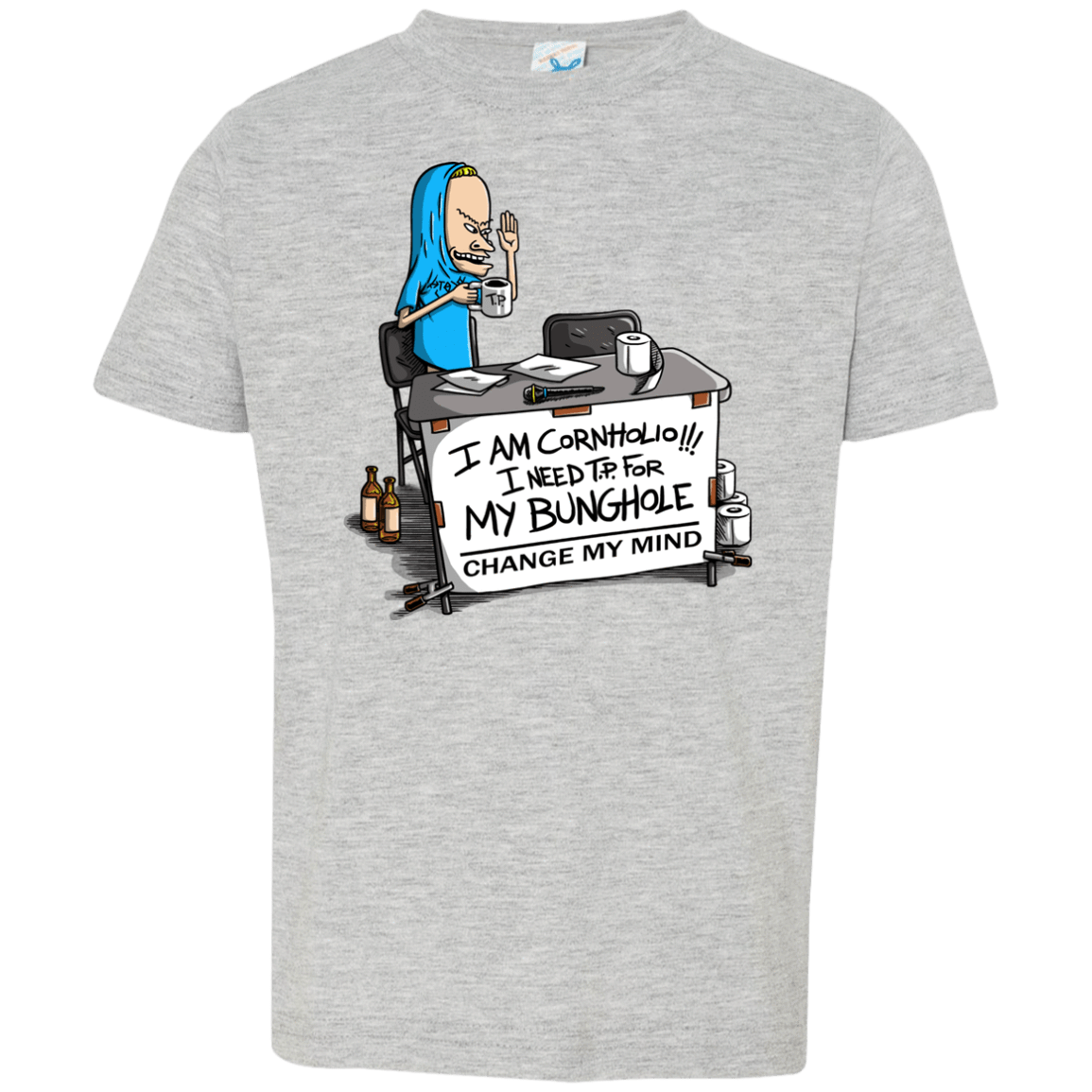 T-Shirts Heather Grey / 2T Beavis Change My Mind Toddler Premium T-Shirt