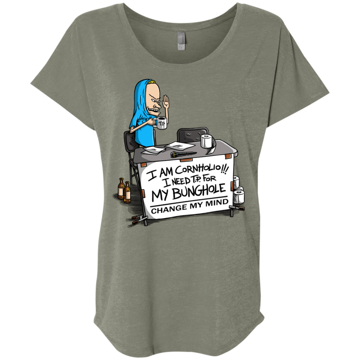 Beavis Change My Mind Triblend Dolman Sleeve