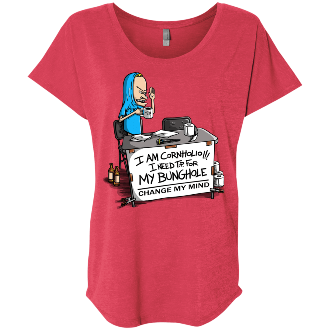 Beavis Change My Mind Triblend Dolman Sleeve