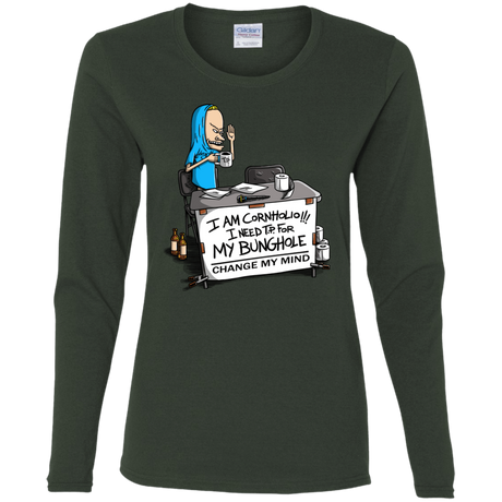 T-Shirts Forest / S Beavis Change My Mind Women's Long Sleeve T-Shirt
