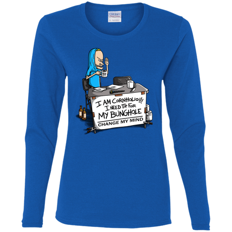 T-Shirts Royal / S Beavis Change My Mind Women's Long Sleeve T-Shirt