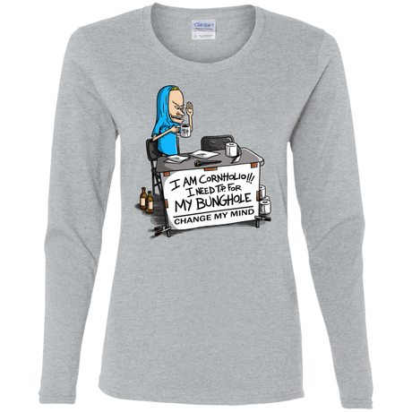 T-Shirts Sport Grey / S Beavis Change My Mind Women's Long Sleeve T-Shirt