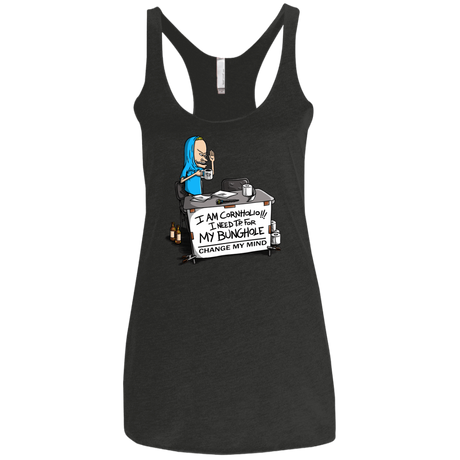 T-Shirts Vintage Black / X-Small Beavis Change My Mind Women's Triblend Racerback Tank