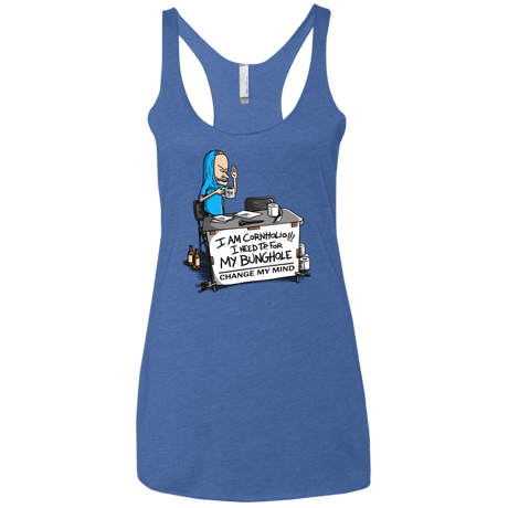 T-Shirts Vintage Royal / X-Small Beavis Change My Mind Women's Triblend Racerback Tank