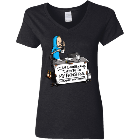 T-Shirts Black / S Beavis Change My Mind Women's V-Neck T-Shirt