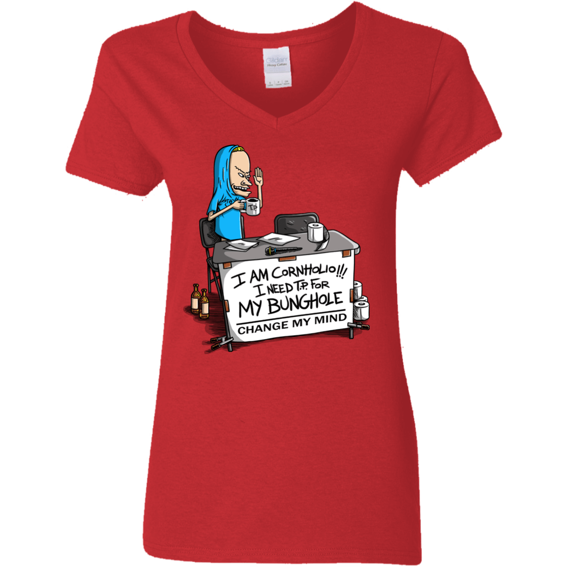 Beavis Change My Mind Women's V-Neck T-Shirt