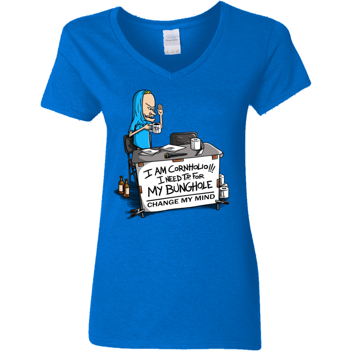 Beavis Change My Mind Women's V-Neck T-Shirt