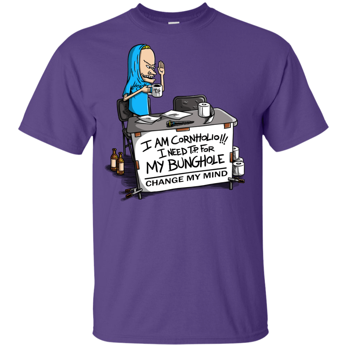 T-Shirts Purple / YXS Beavis Change My Mind Youth T-Shirt