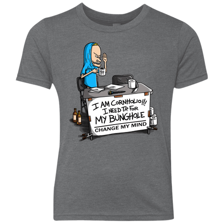 T-Shirts Premium Heather / YXS Beavis Change My Mind Youth Triblend T-Shirt