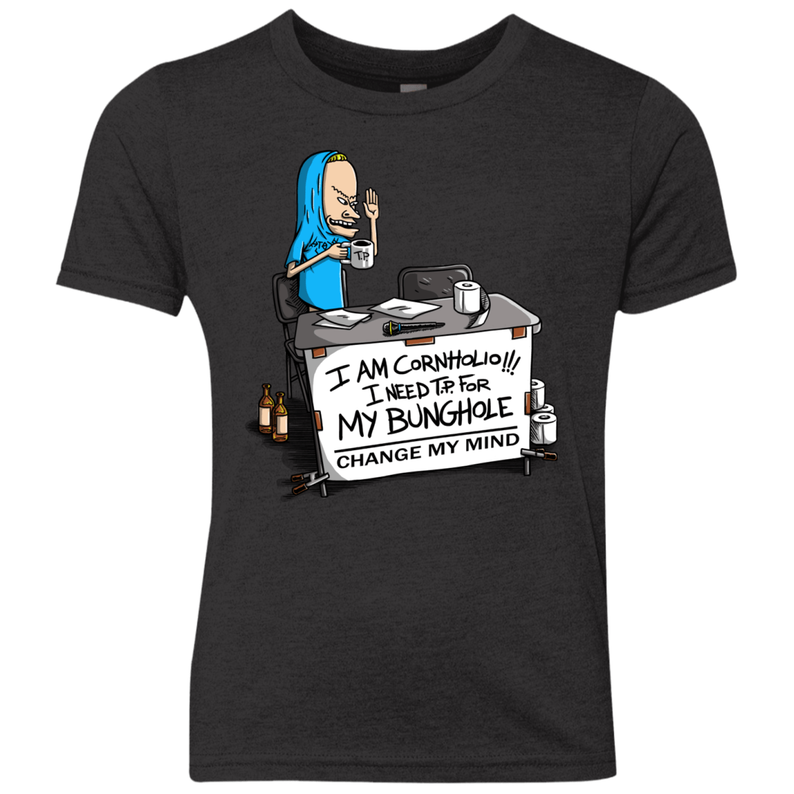 Beavis Change My Mind Youth Triblend T-Shirt