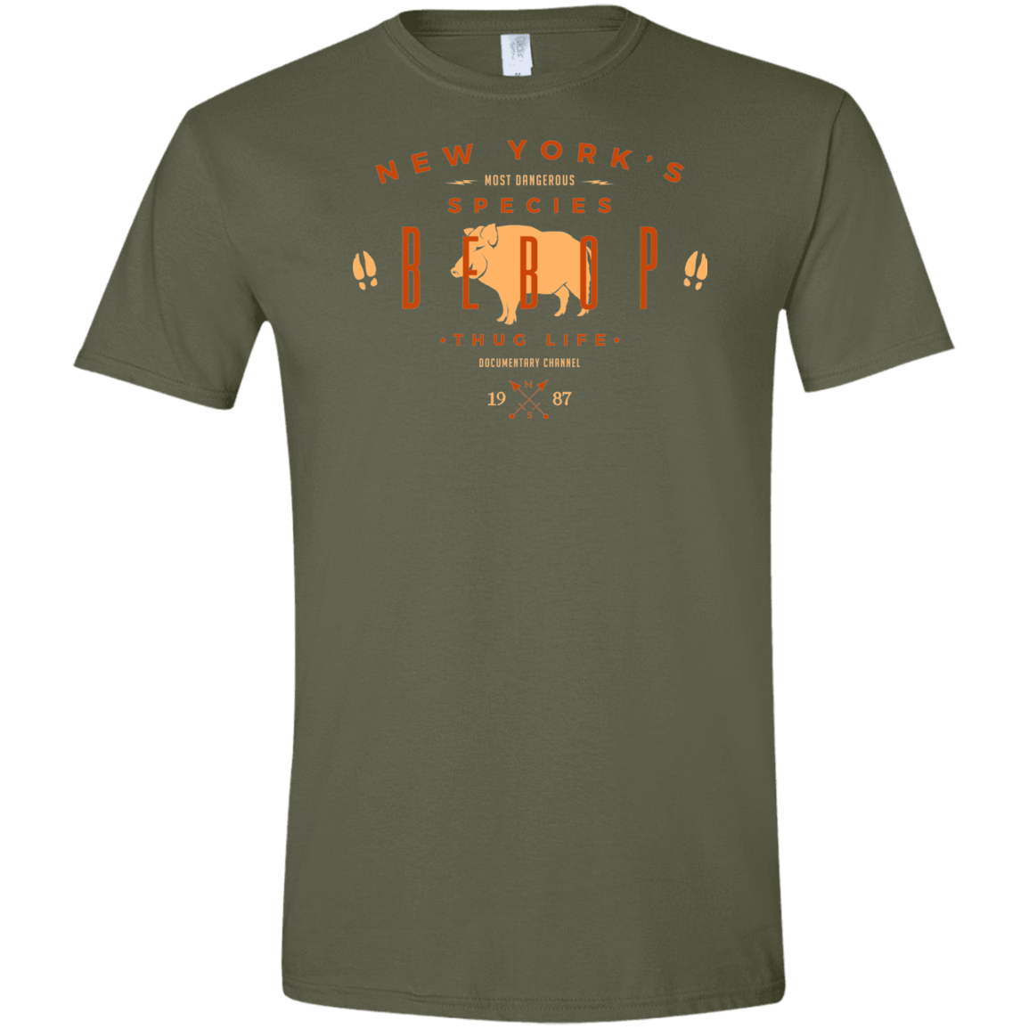 T-Shirts Military Green / S BEBOP Men's Semi-Fitted Softstyle