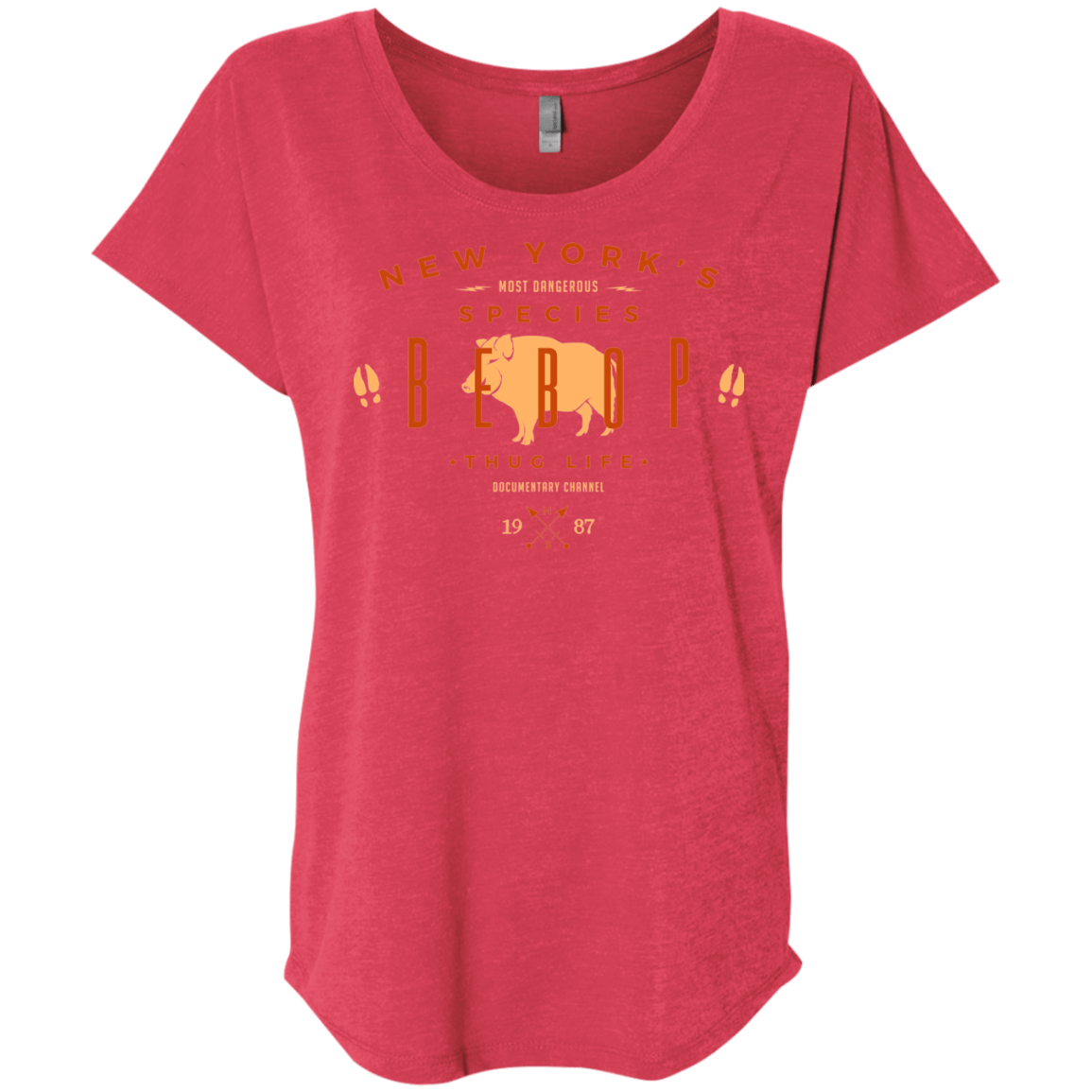 T-Shirts Vintage Red / X-Small BEBOP Triblend Dolman Sleeve