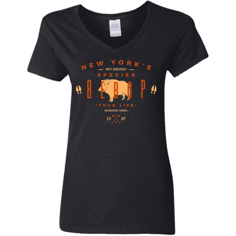 T-Shirts Black / S BEBOP Women's V-Neck T-Shirt